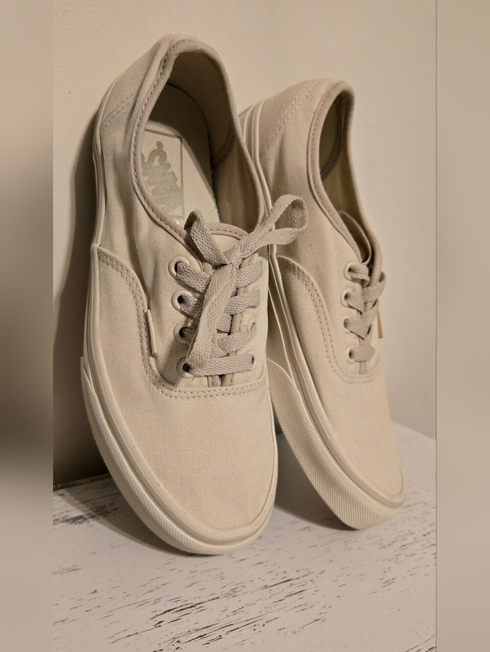 Light Beige Monochrome Vans